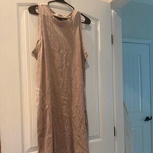 Old Navy - Women’s Large Sleeveless Taupe Shift Dress - Neutral Tank Dress